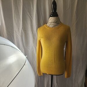 Tahari Golden Yellow Crewneck Sweater
